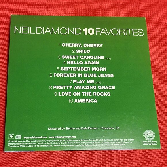 Neil Diamond 10 Favorites CD 2009 - Picture 2 of 6